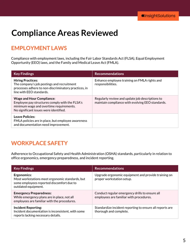 HR Compliance Audit Template - صفحة 5