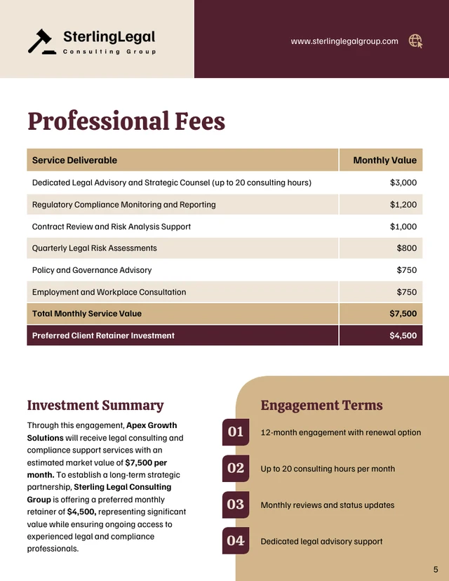 Professional Services Proposal Template - صفحة 5