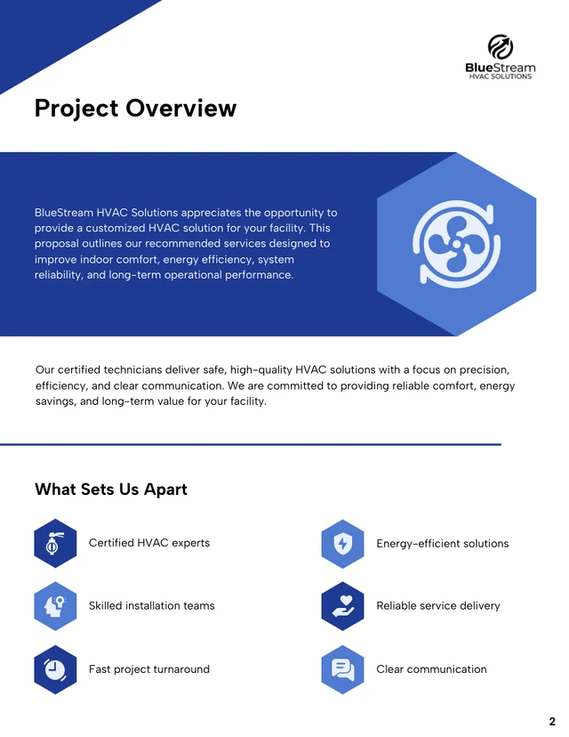 Commercial HVAC Proposal Template - صفحة 2