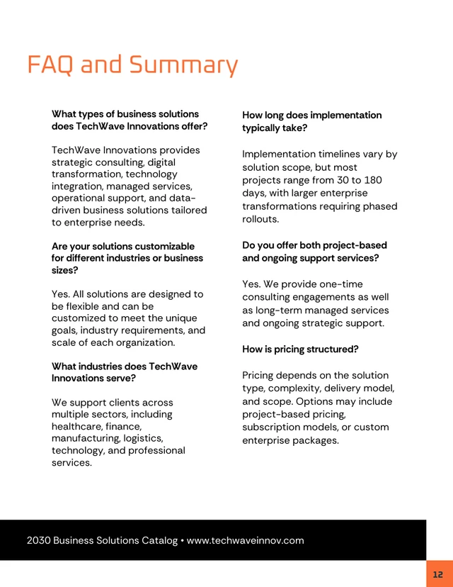 B2B Business Solutions Catalog Template - Página 12