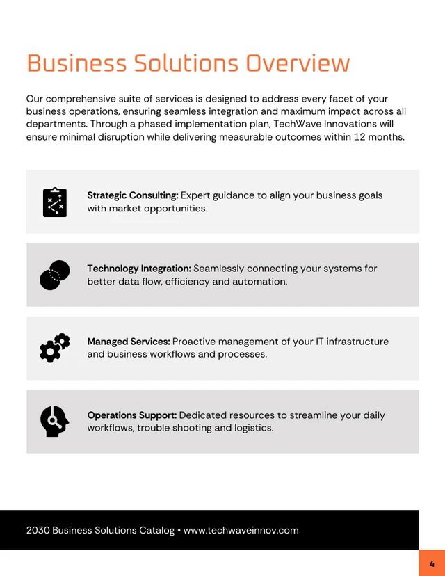 B2B Business Solutions Catalog Template - Página 4