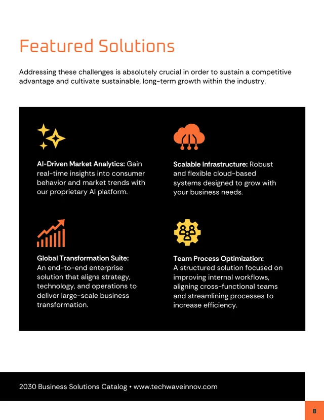 B2B Business Solutions Catalog Template - Página 8