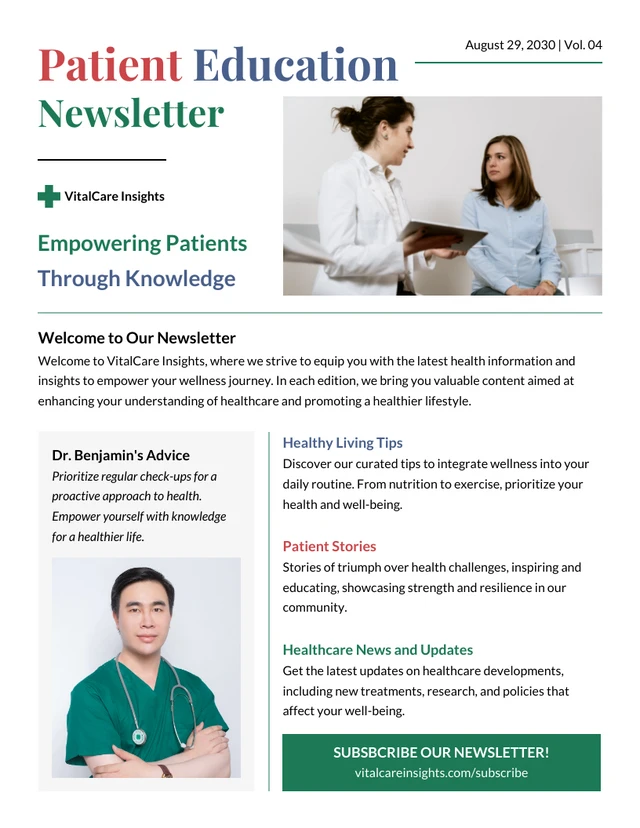 Patient Education Newsletter Template