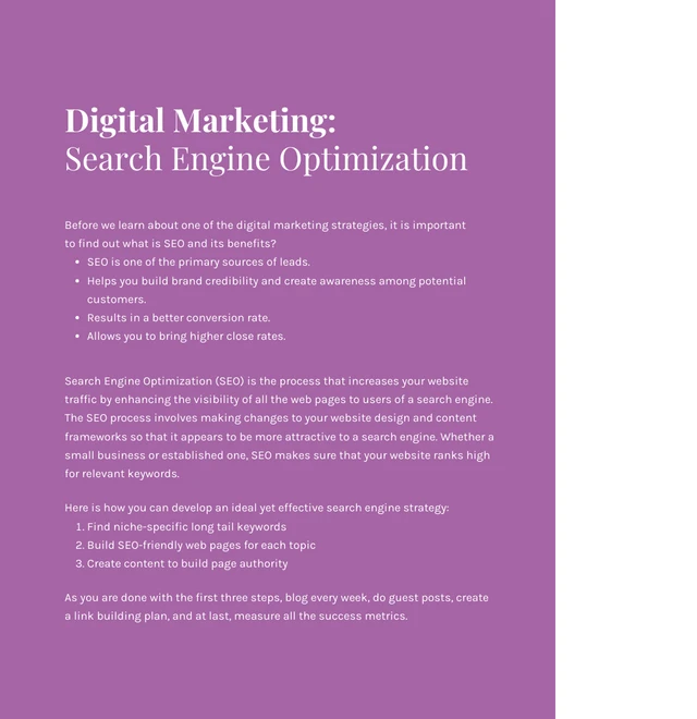 Simple Purple Marketing eBook - صفحة 3