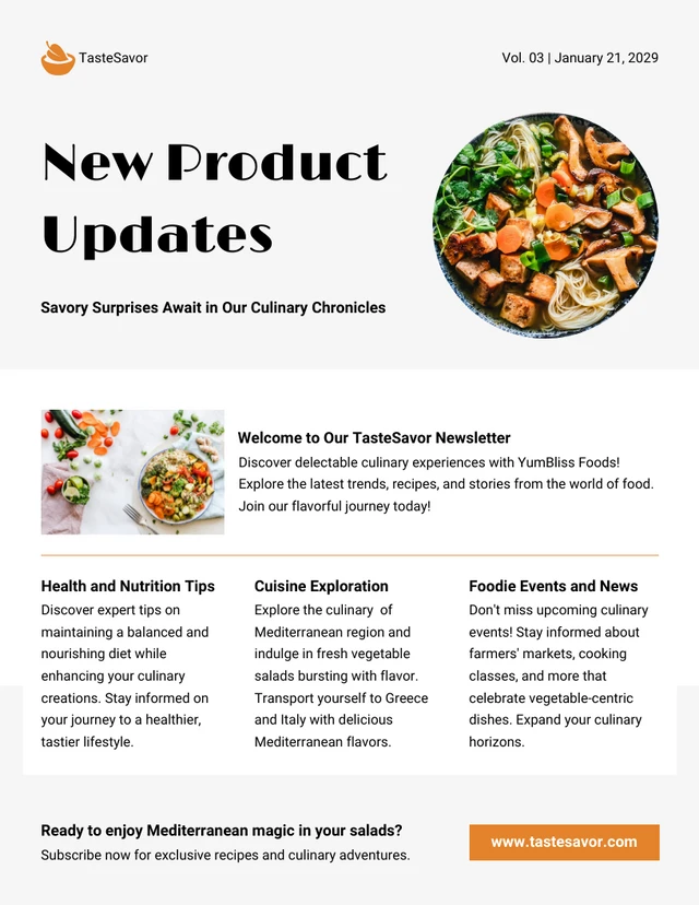New Product Updates Newsletter Sign-Up Template