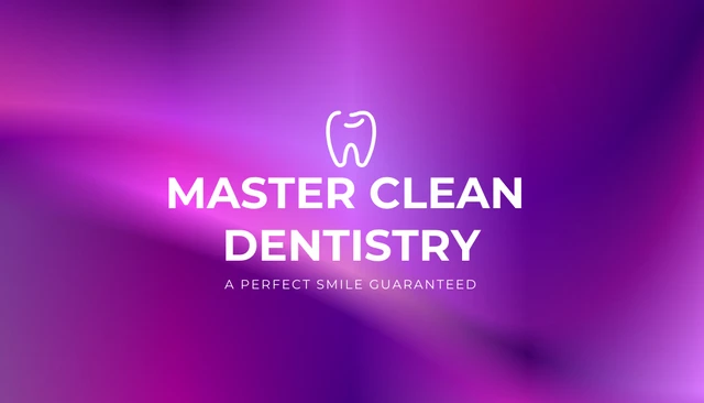 Gradient Modern Professional Dental Business Card - Seite 1