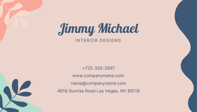 Pink Pastel Aesthetic Playful Interior Design Business Card - Seite 2