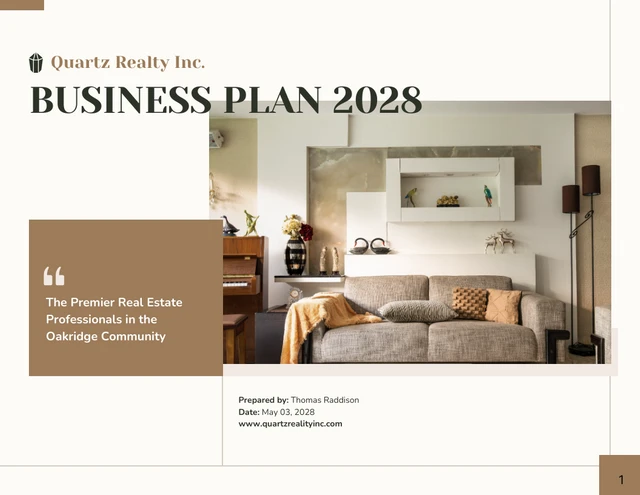 Realtor Business Plan Template - Página 1