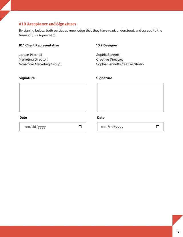 Freelance Graphic Designer Contract Template - صفحة 3
