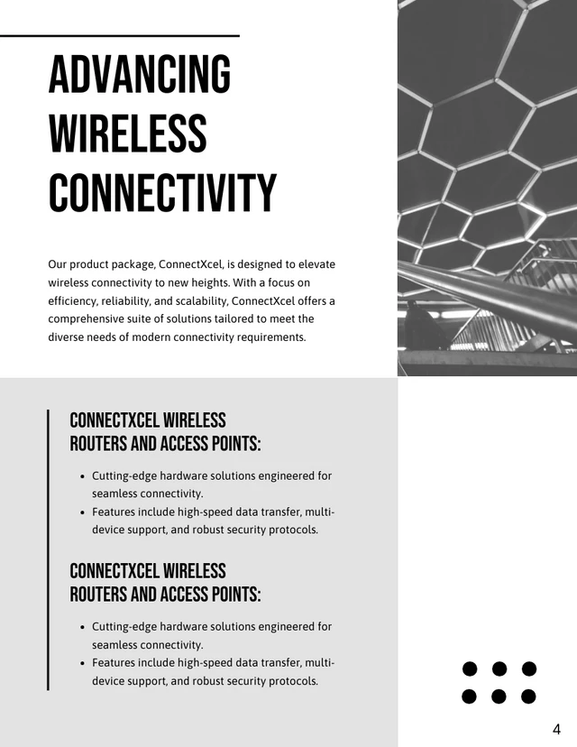 Black White Simple Wireless Network Proposal - Page 4