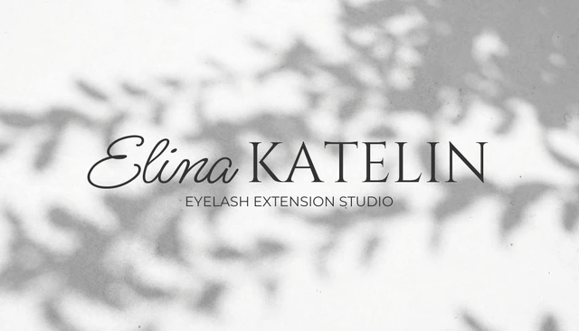 Light Grey Modern Aesthetic Lash Business Card - Page 1