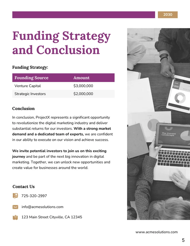 Funding Proposal Template - Page 5