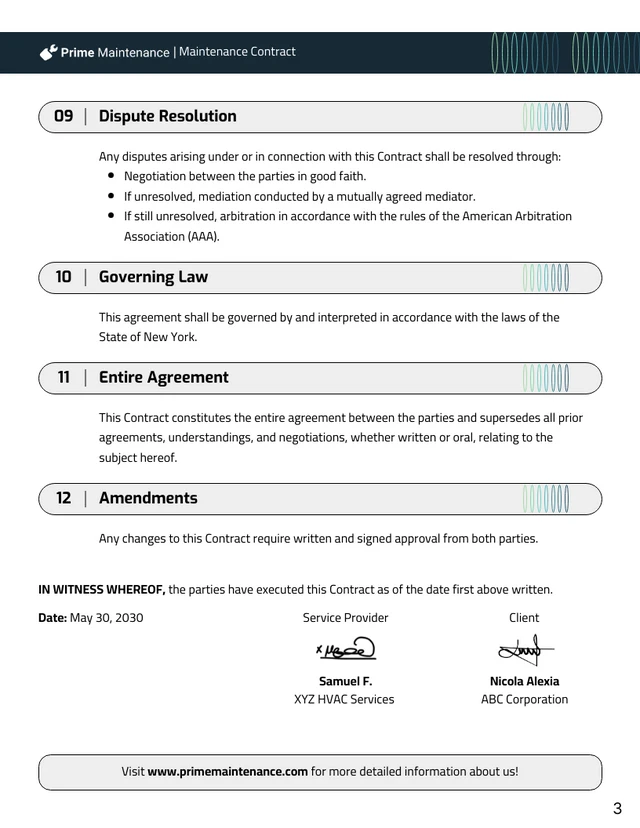 Maintenance Contract Template - Página 3