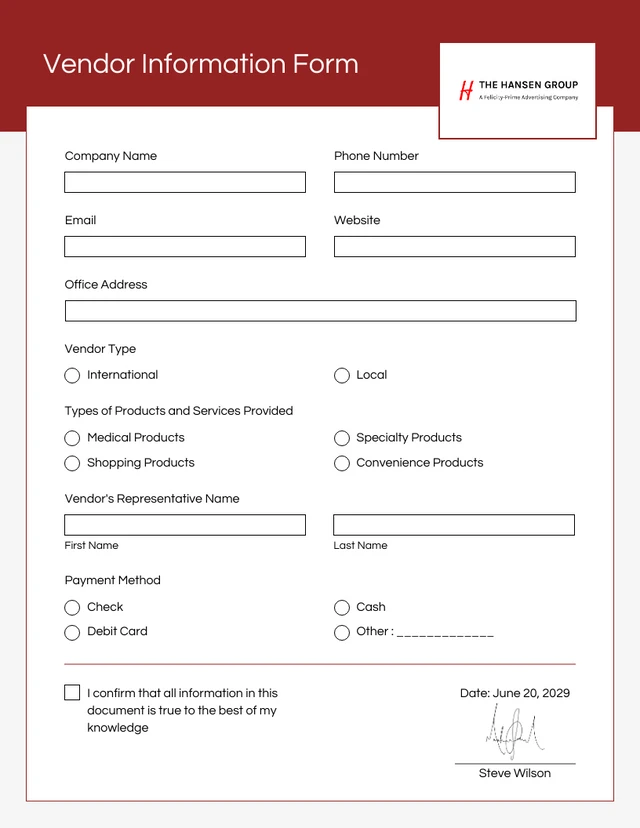 Maroon Professional Lead Generation Forms Template