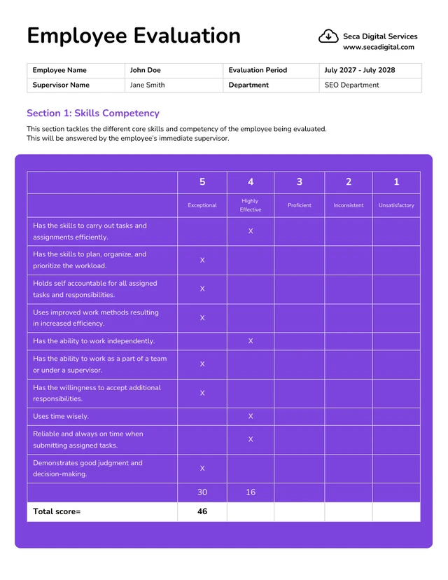 Evaluation Plan Template - Page 1