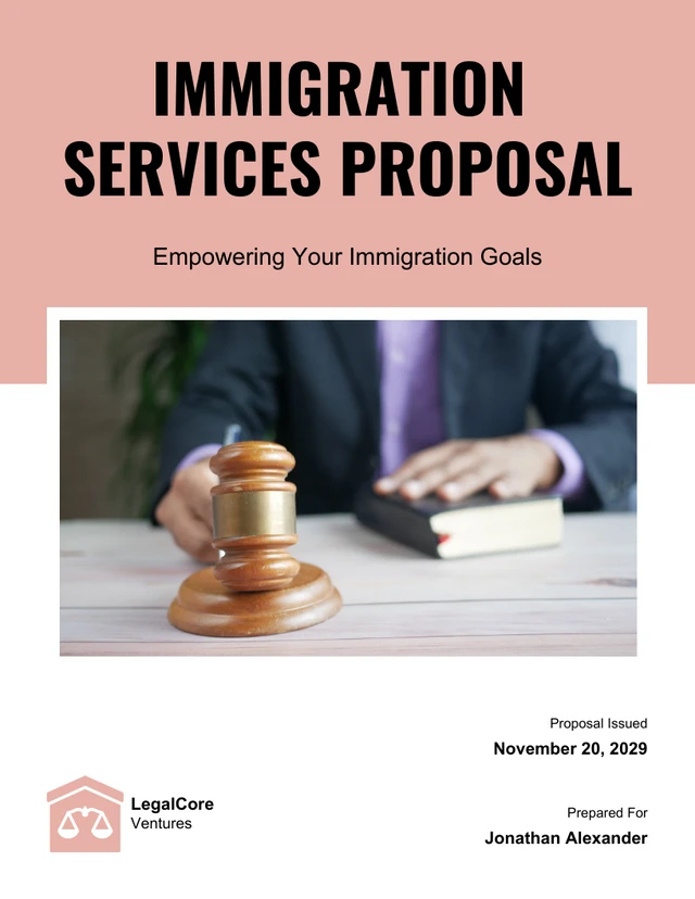 Immigration Services Proposal - Page 1
