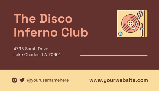 Brown and Yellow DJ Club Business Card - Página 2