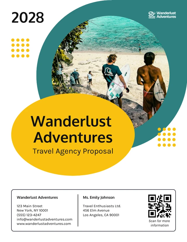 Wanderlust Adventures Travel Agency Template - Página 1