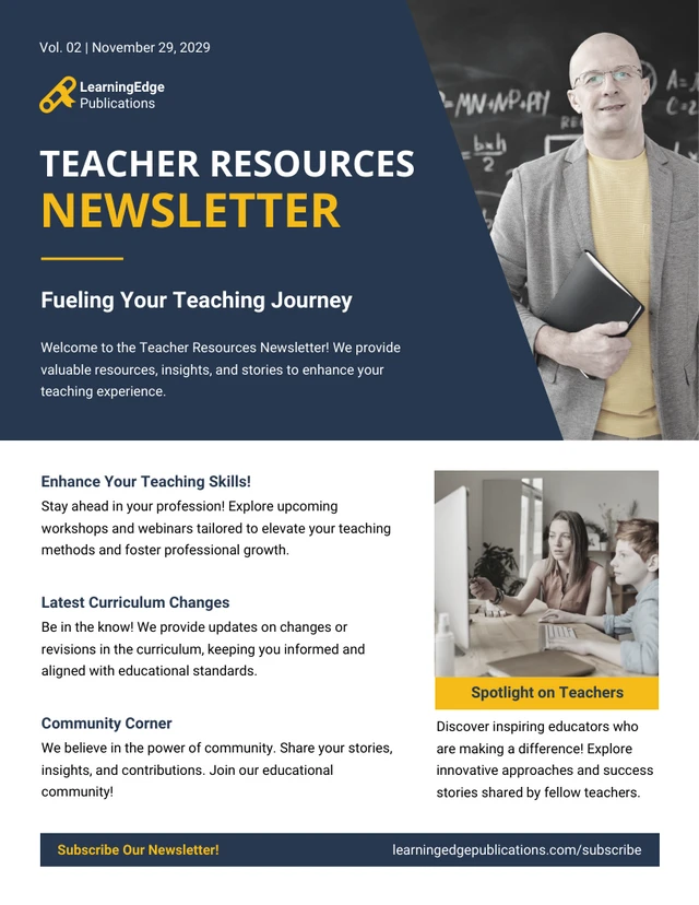 Teacher Resources Newsletter Template