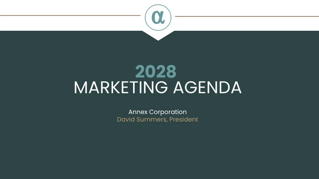 Marketing Agenda Presentation - Page 1
