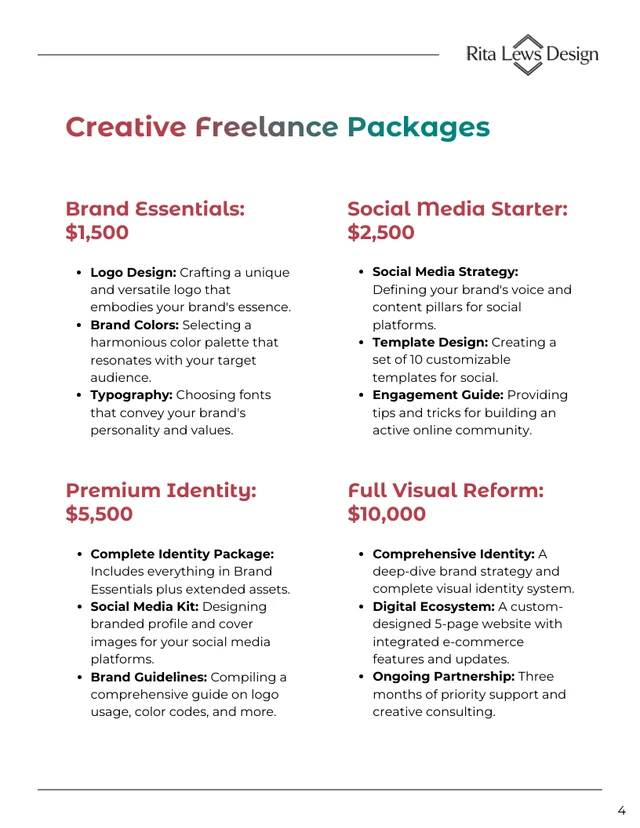 Freelancer Proposal Template - صفحة 4