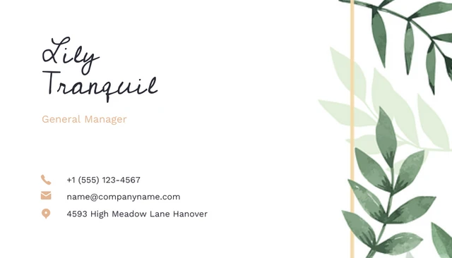 White Modern Aesthetic Floral Yoga Business Card - Page 2
