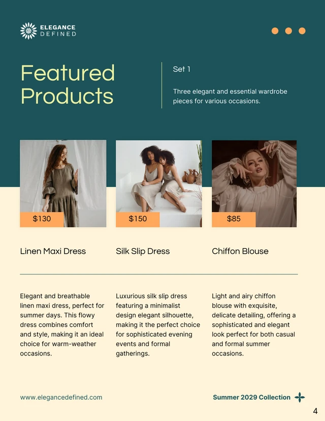 Clothing Catalog Template - page 4