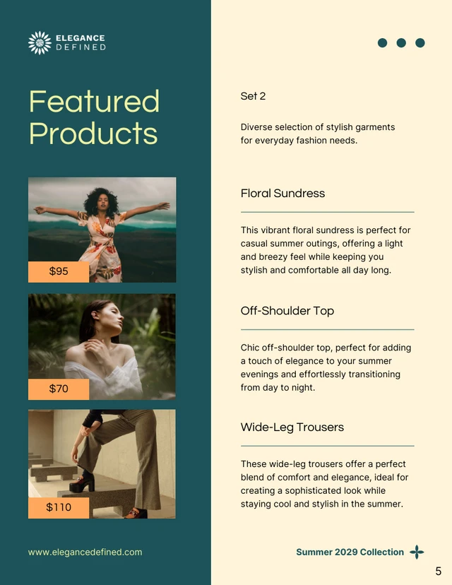 Clothing Catalog Template - page 5