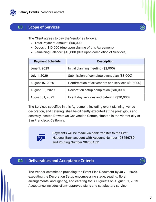 Vendor Contract Template - Página 3