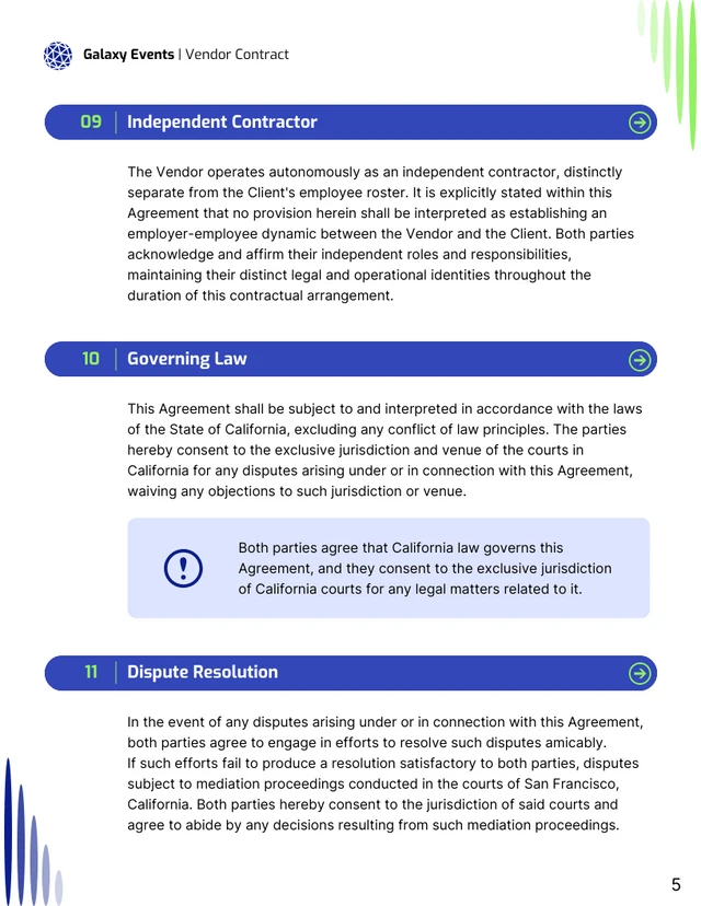 Vendor Contract Template - صفحة 5