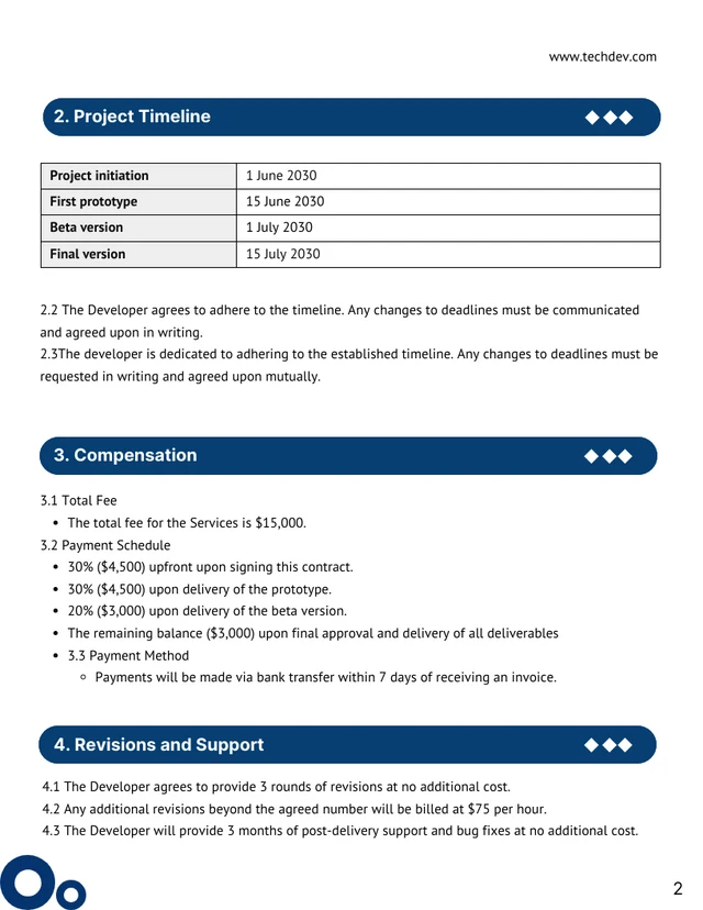 Software Developer Contract Template - page 2