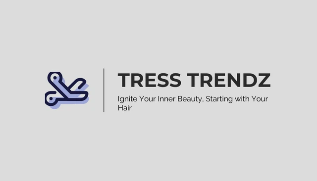 Tress Trendz Modern Design Hair Salon Business Card - Page 1