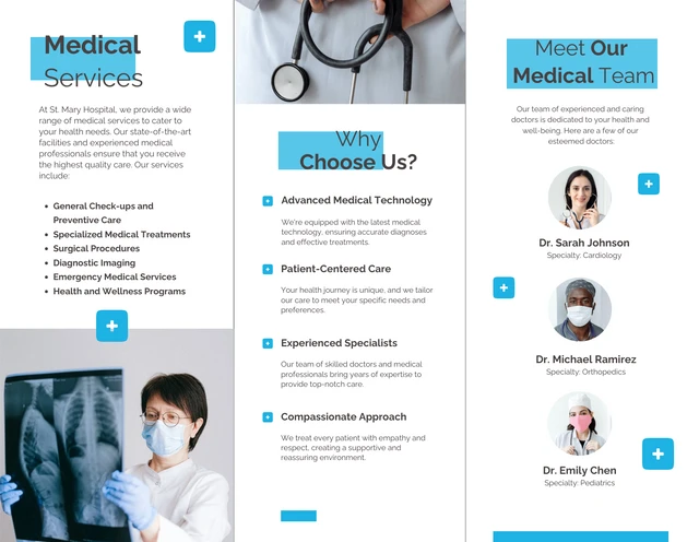 Blue Modern Medical Tri-fold Brochure - Page 2