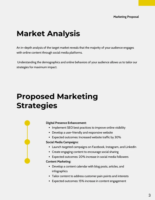 Grey and Yellow Minimalist Marketing External Proposal - Page 3