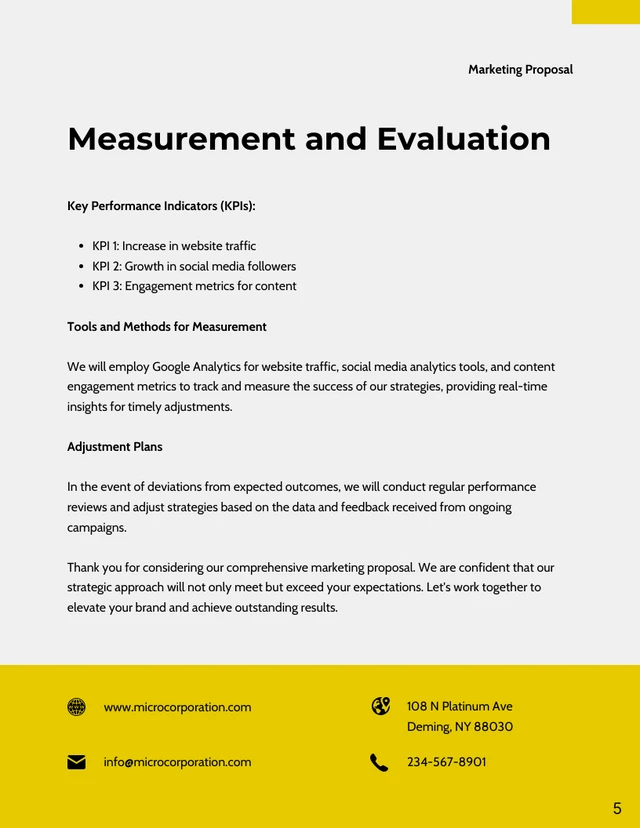 Grey and Yellow Minimalist Marketing External Proposal - Page 5