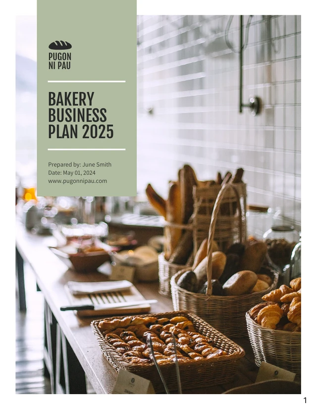 Bakery Business Plan Template - Page 1