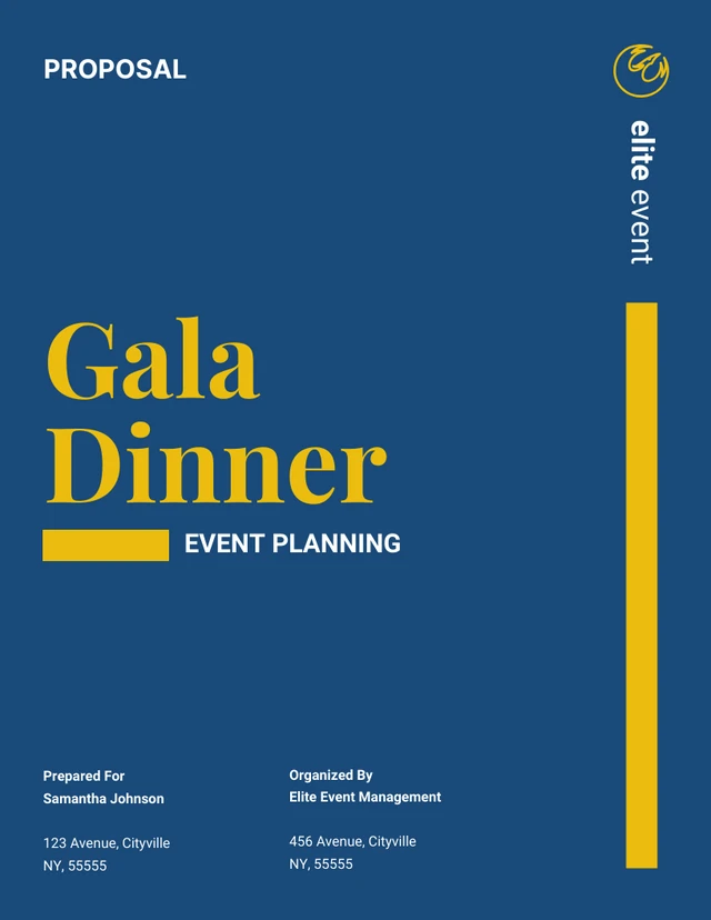 Event Proposal Gala Dinner - Page 1