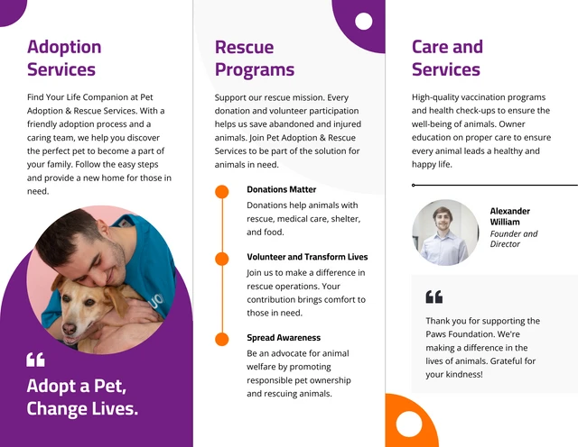 Pet Adoption & Rescue Services Brochure - Page 2