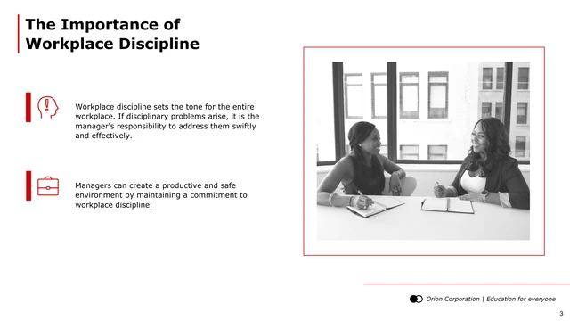 Red and White Disciplinary Training Business Presentation Template - Page 3