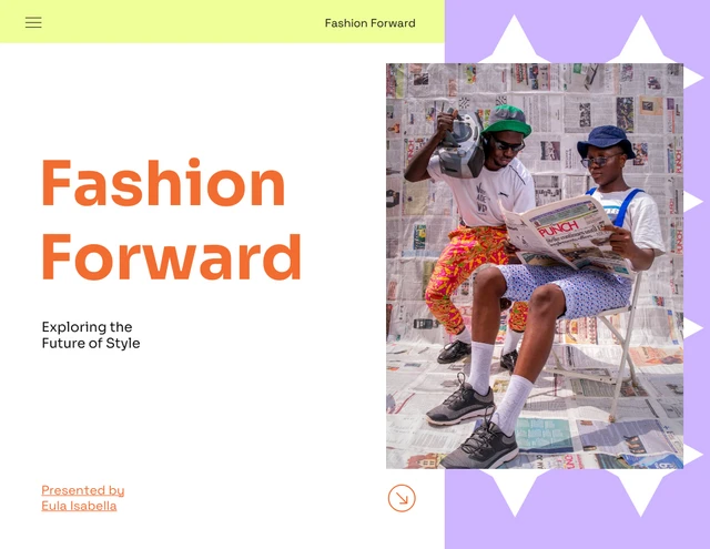 Orange Purple Yellow Fashion Cool Presentation - page 1
