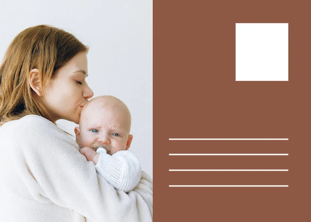 White And Brown Simple Photo Collage Happy Mother's Day Postcard - Seite 2