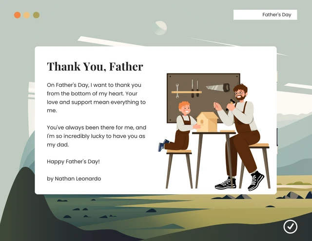 Soft Green Illustration Father's Day Presentation - page 5
