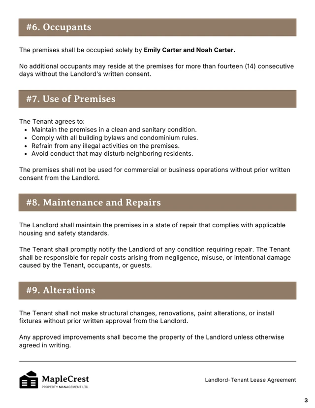 Landlord Contract Template - Página 3