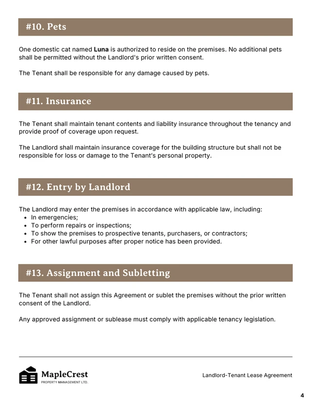 Landlord Contract Template - Página 4