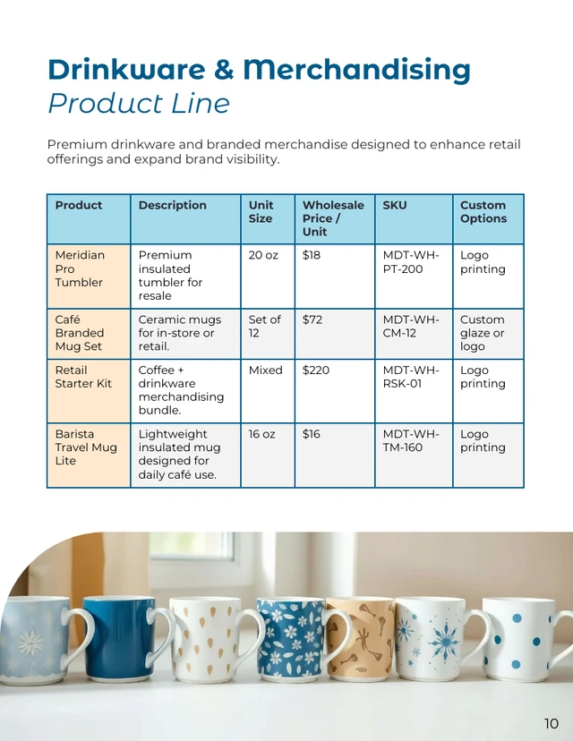 Wholesale Coffee Product Catalog Template - Página 10