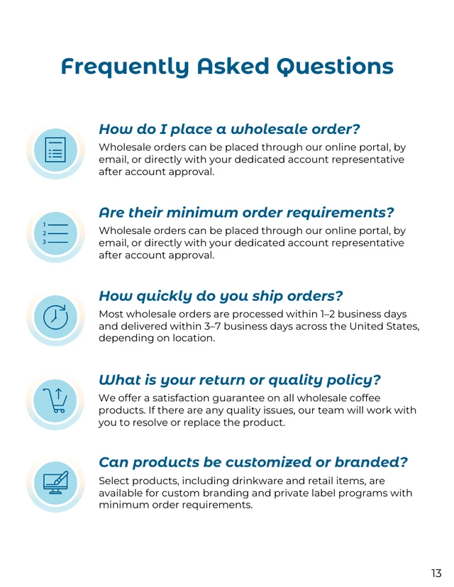 Wholesale Coffee Product Catalog Template - Página 13