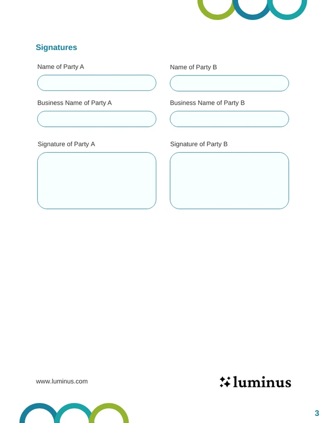 Joint Venture Contract Template - page 3