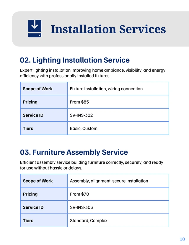 Residential Services Catalog Template - Página 10