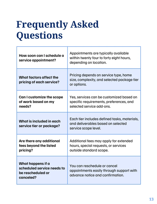 Residential Services Catalog Template - Página 13