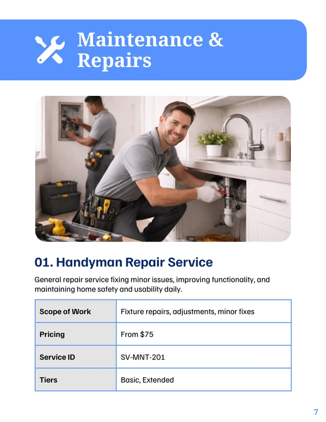 Residential Services Catalog Template - Página 7